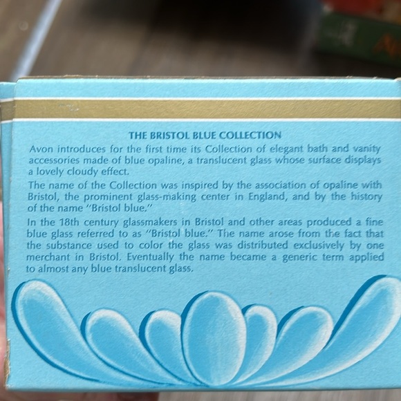Vintage Avon Bristol Blue Collection Soap Dish Imperial Garden Fragranced Soap - Picture 6 of 6